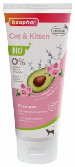 Beaphar BIO Shampoo Cat and Kitten -Шампоан за котки с био авокадо, розово масло, алое вера 200 мл.
